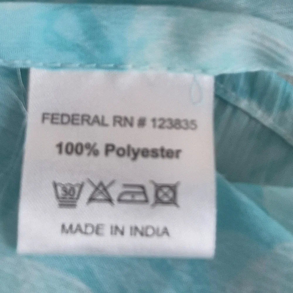 Just (Bee) Aqua Blue Seashell Beach Swim Coverup Sheer - Adjustable / One Size - Picture 11 of 12